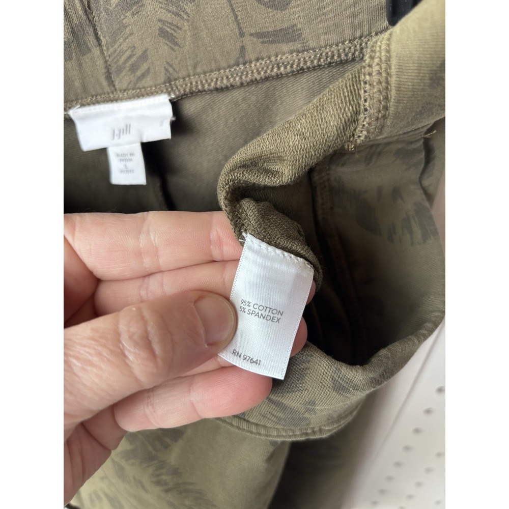 NWT J. Jill Womens LP Cotton Spandex Leaf Print Pull On Comfort Shorts Green - Picture 6 of 6